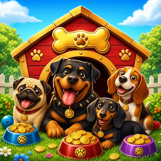 Ilustrasi permainan slot The Dog House